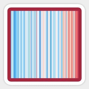 climate warming stripes artwork Sticker